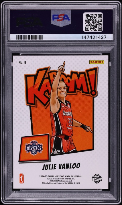 2024 Panini Royalty WNBA Kaboom! Julie Vanloo ROOKIE #9 PSA 10 GEM MINT