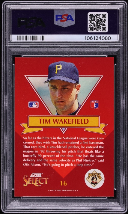 1993 Select Rookies Tim Wakefield #16 PSA 9 MINT