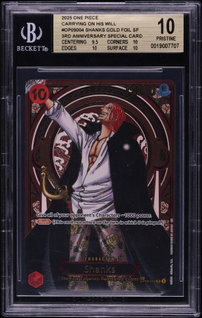 2025 One Piece 2nd Anniversary Set Leader Shanks #OP09-001 PSA 10