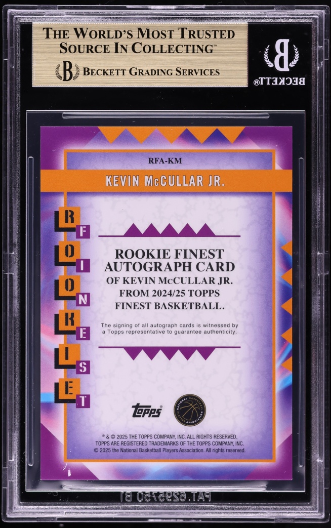 2024 Finest Basketball Kevin McCullar Jr. ROOKIE AUTO #RFAKM BGS 9.5 GEM MINT