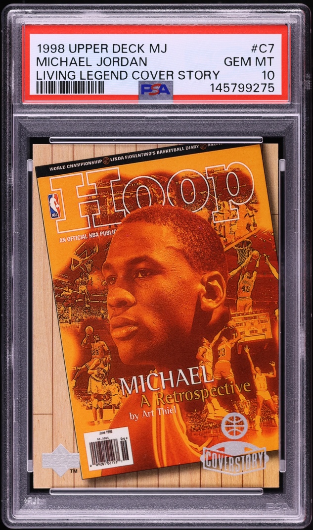 1998 Upper Deck MJ Living Legend Cover Story Michael Jordan #C7 PSA 10 GEM MINT