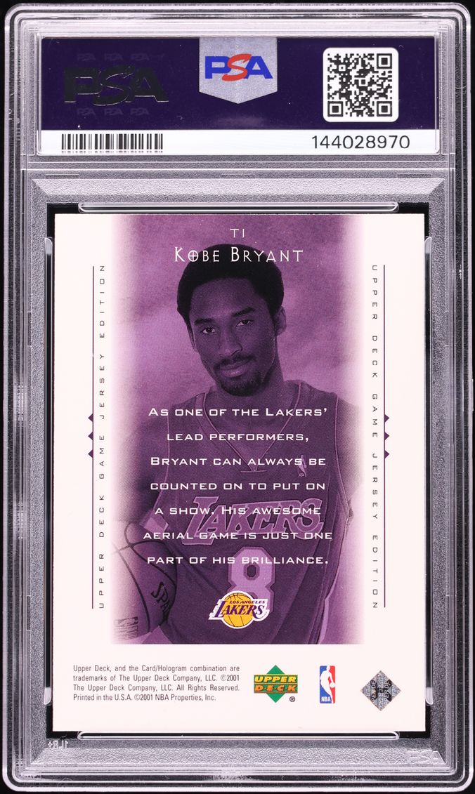 2000 Upper Deck Game Jersey Touch The Sky Kobe Bryant #T1 PSA 10 GEM MINT