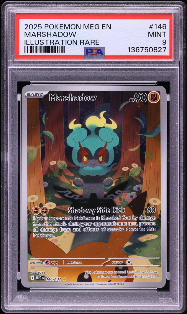 2025 Pokemon Mega Evolution IR Marshadow #146 PSA 9 MINT