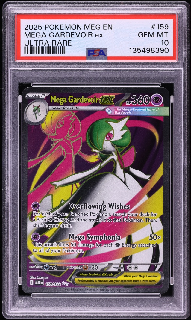 2025 Pokemon Mega Evolution Full Art Mega Gardevoir ex #159 PSA 10 GEM MINT