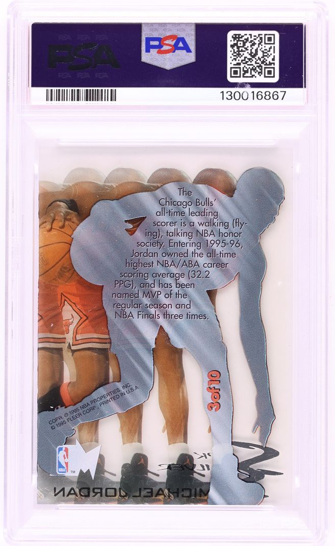 1995 Metal Slick Silver Michael Jordan #3 PSA 9 MINT