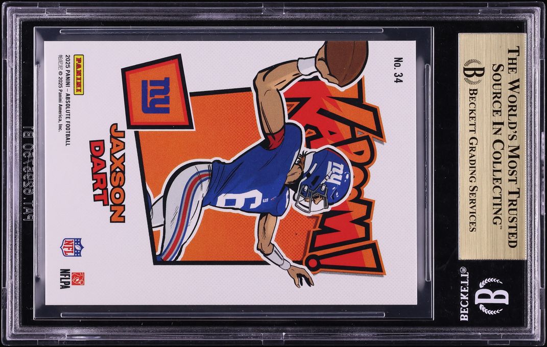 2025 Absolute Kaboom Horizontal Jaxson Dart ROOKIE #34 BGS 9.5 GEM MINT