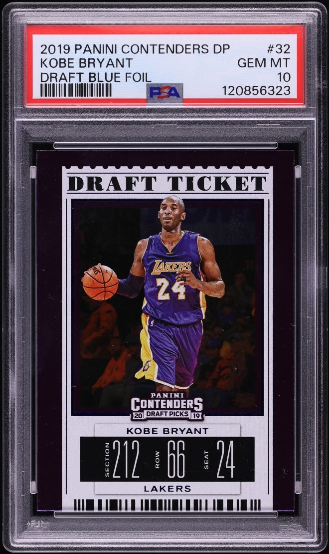 2019 Panini Contenders Draft Picks Draft Blue Foil Kobe Bryant #32 PSA 10 GEM MINT