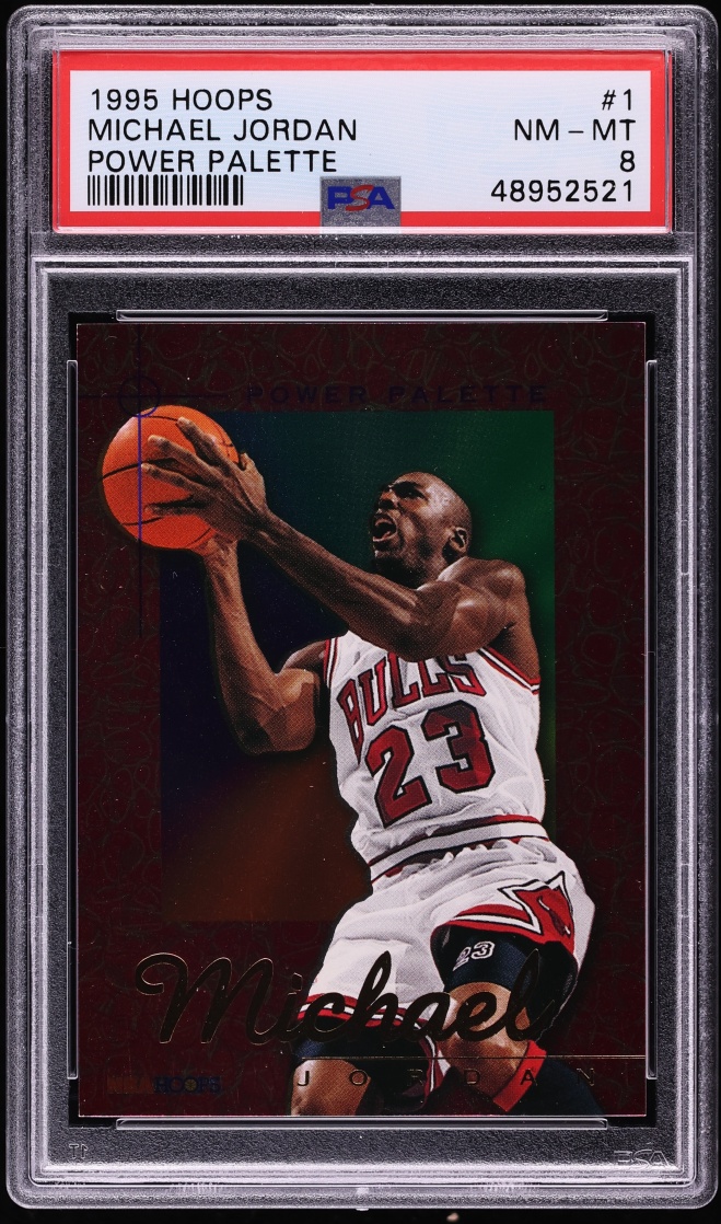 1995 Hoops Power Palette Michael Jordan #1 PSA 8 NM-MT