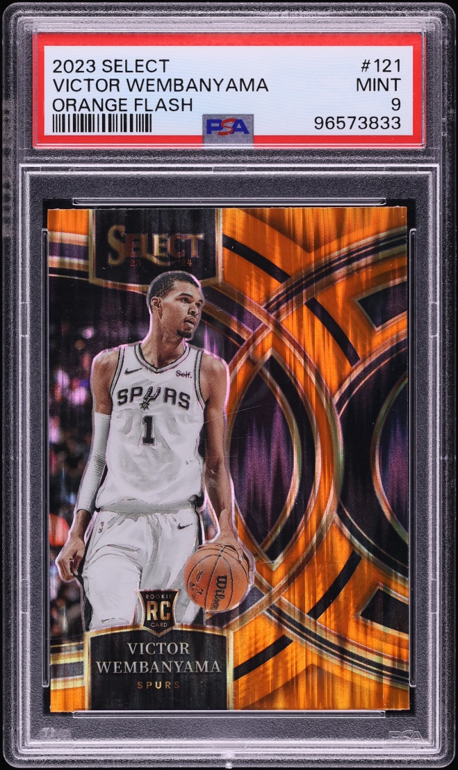 2023 Select Premier Orange Flash Victor Wembanyama ROOKIE #121 PSA 9 MINT