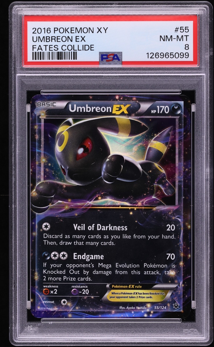 2016 Pokemon XY Fates Collide Holo Umbreon EX #55 PSA 8 NM-MT