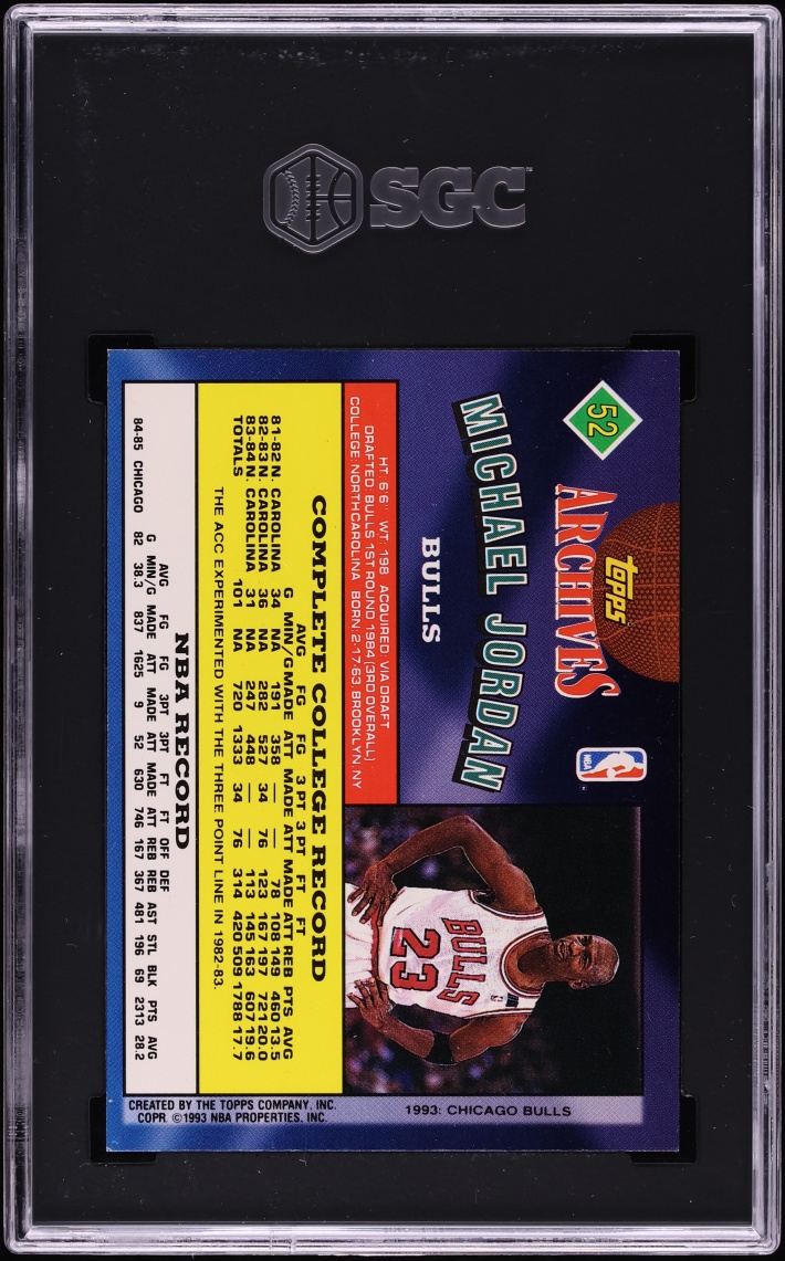 1993 Topps Archives Michael Jordan #52 SGC 8 NM-MT