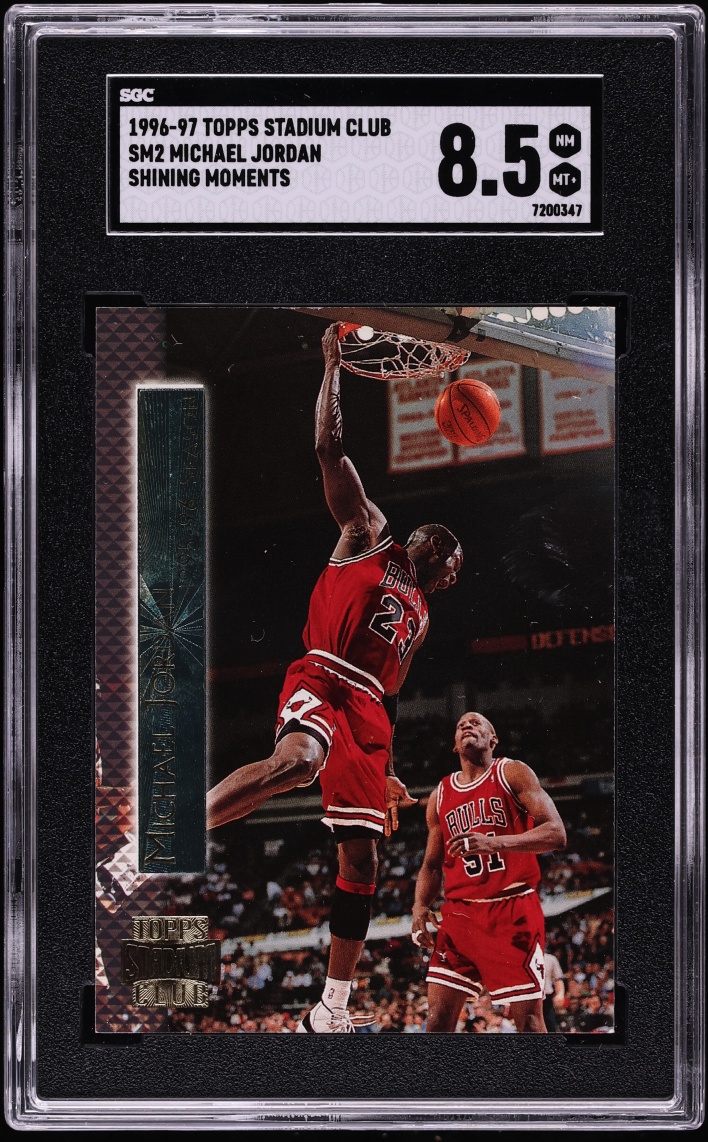 1996 Stadium Club Shining Moments Michael Jordan #SM2 SGC 8.5 NM-MT+