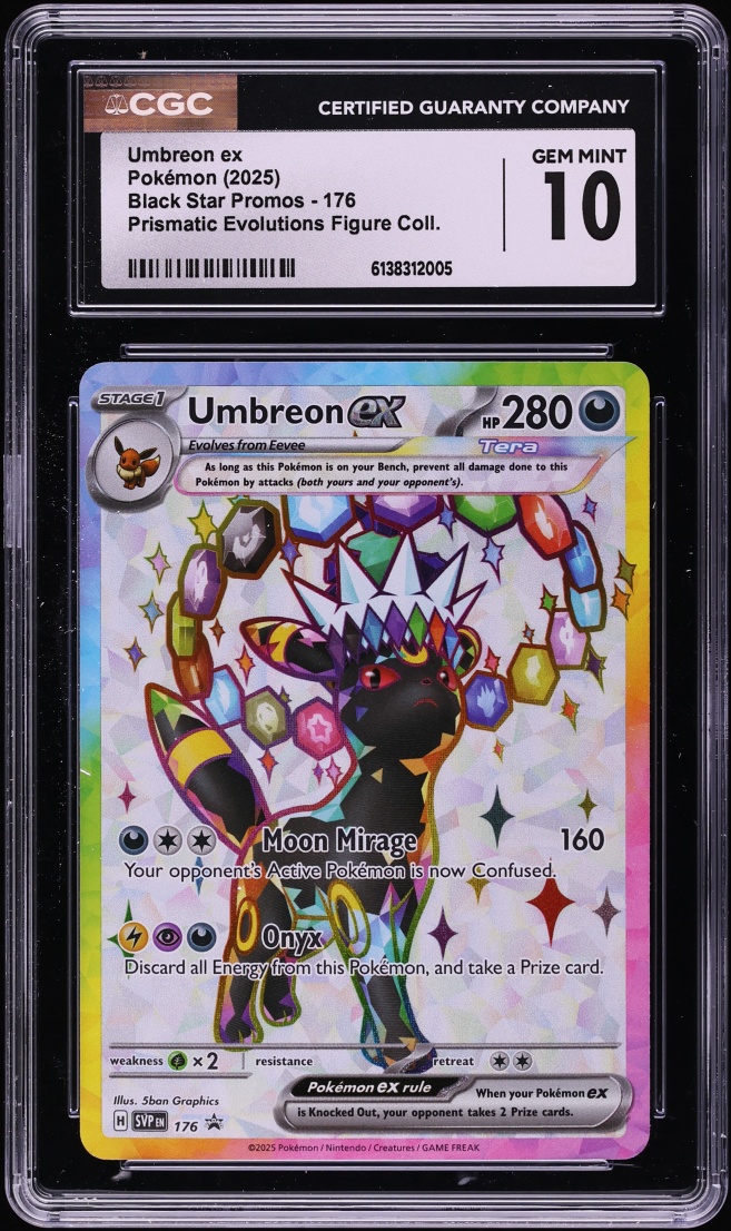 mega umbreon pokemon card Amazon.com: - SWSH129 - Black Star Promo - Cosmic Holo [DCC] Moon Mirage (160) Your opponents Active Pokemon is now Confused Umbreon EX 2025 Pokemon Scarlet