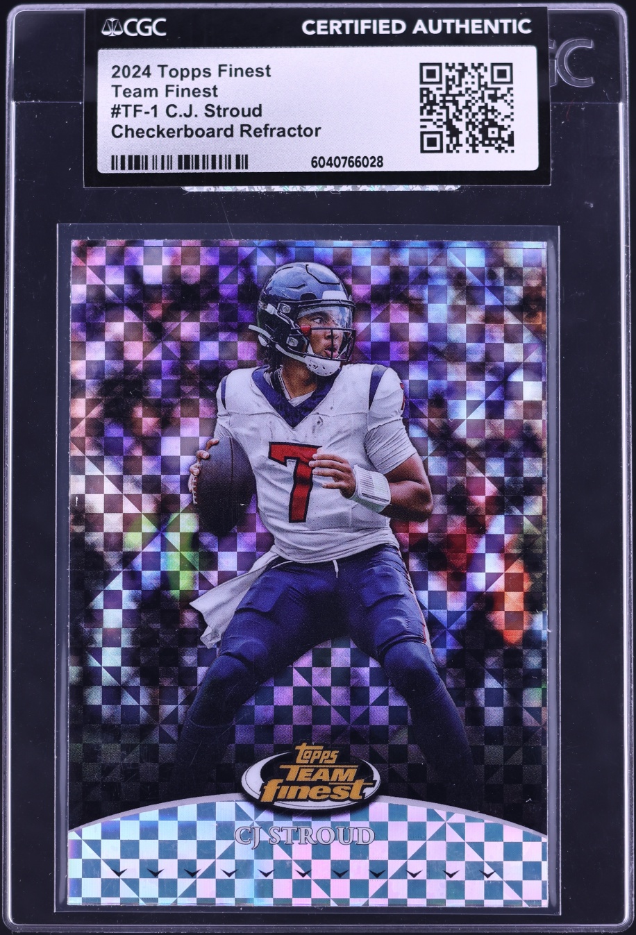 2024 Finest Team Checkerboard Refractor C.J. Stroud #TF-1 CGC AUTH