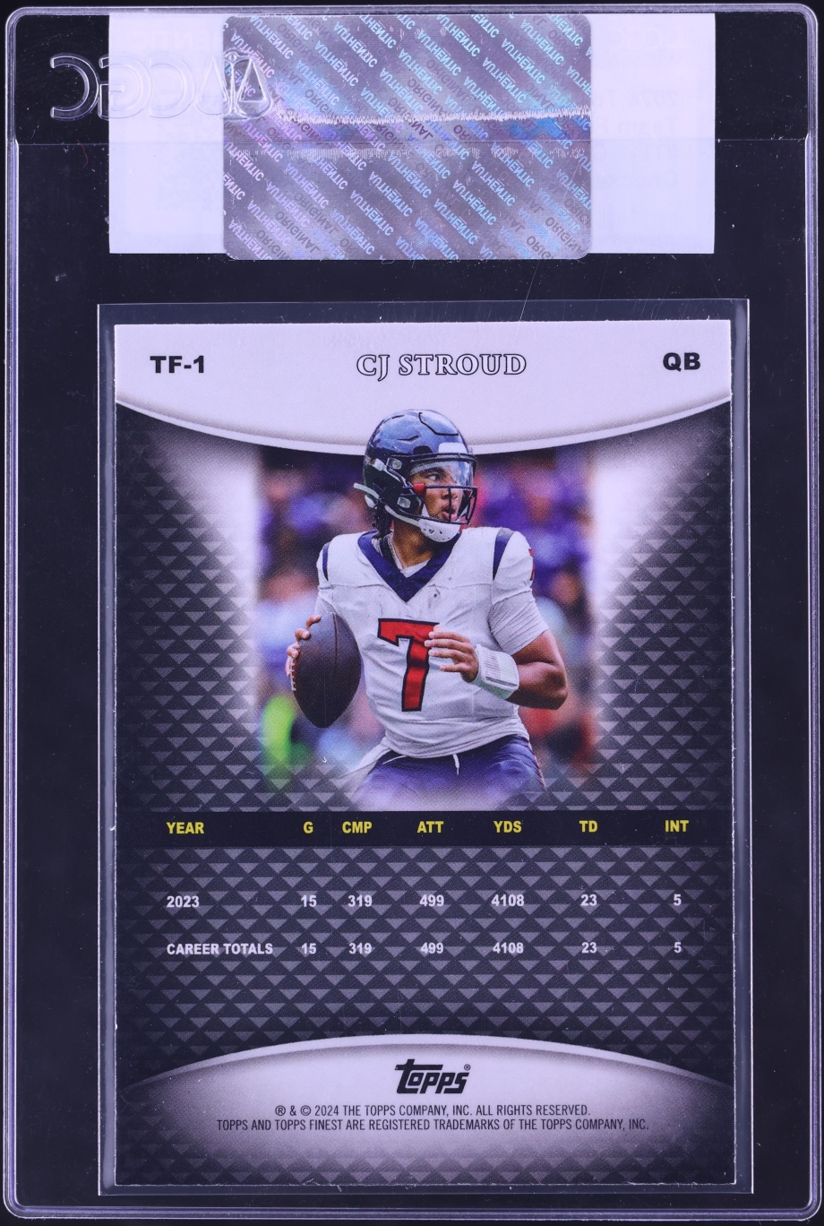 2024 Finest Team Checkerboard Refractor C.J. Stroud #TF-1 CGC AUTH