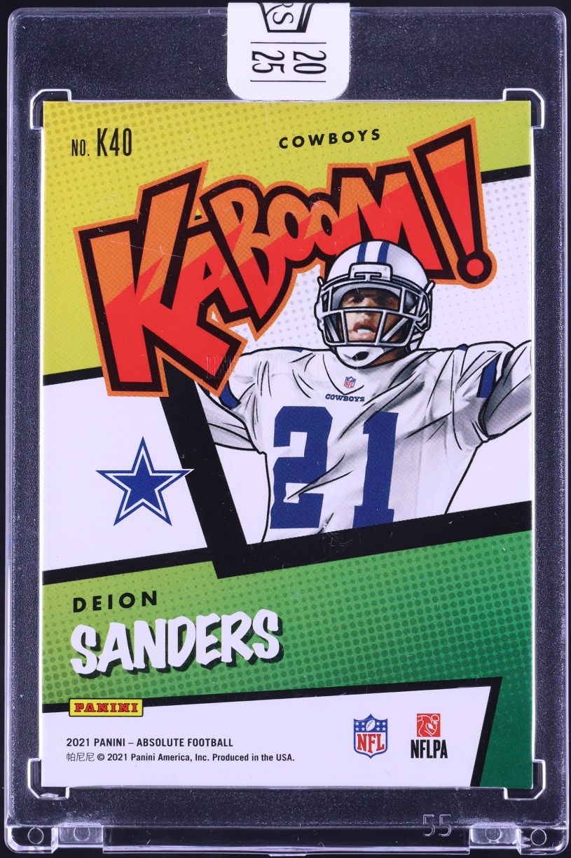 2025 Panini Honors Recollection Collection '21 Absolute Kaboom! Green Deion Sanders AUTO 1/1