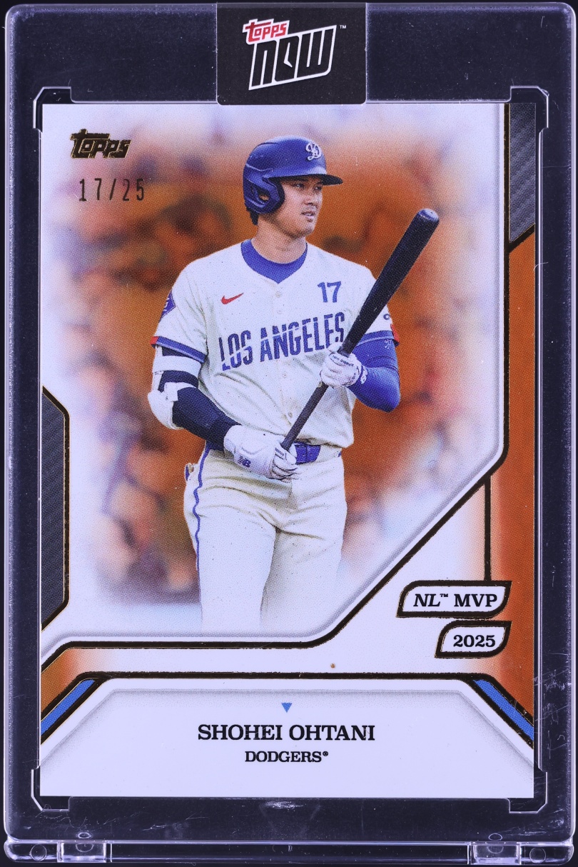 2025 Topps Now MLB MVP Collection Orange Foil Shohei Ohtani JERSEY # 17/25 #23