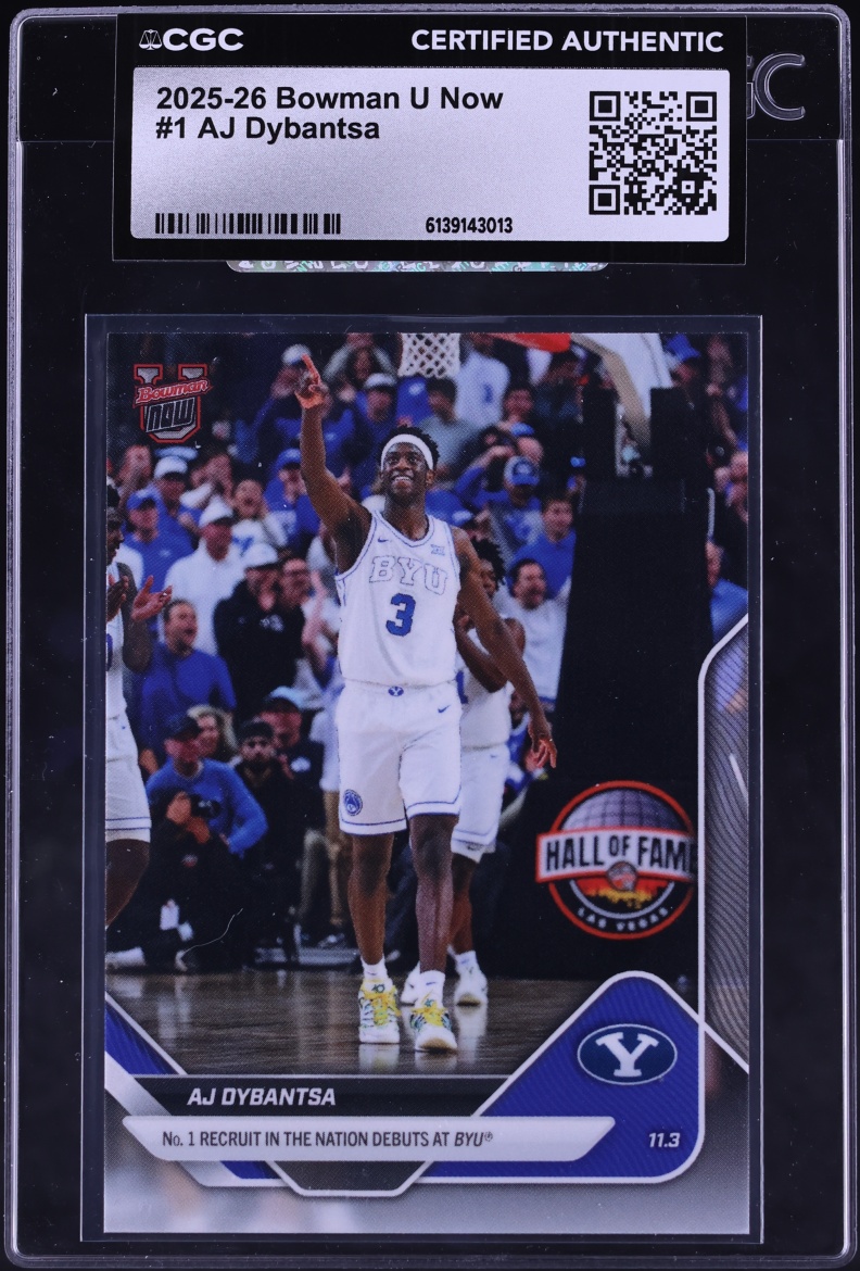 2025 Bowman University Now AJ Dybantsa ROOKIE #1 CGC AUTH