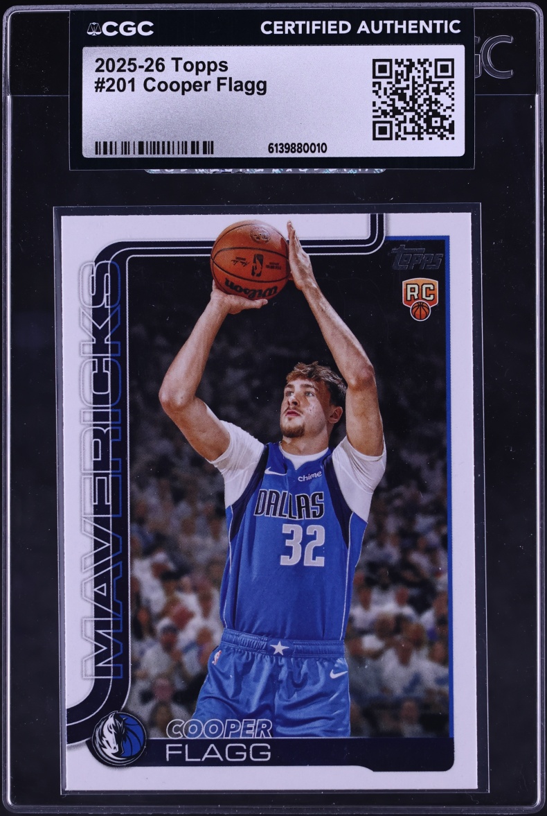 2025 Topps Basketball Cooper Flagg ROOKIE #201 CGC AUTH