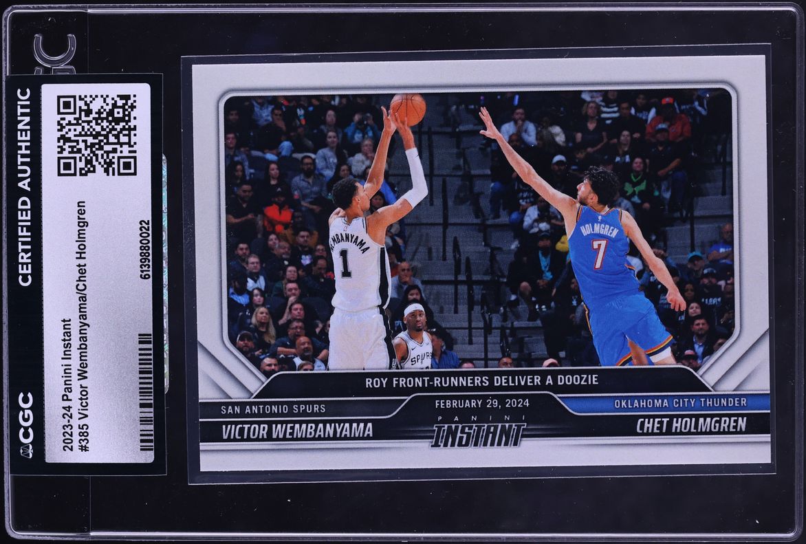 2023 Panini Instant Victor Wembanyama & Chet Holmgren ROOKIE /2783 #385 CGC AUTH
