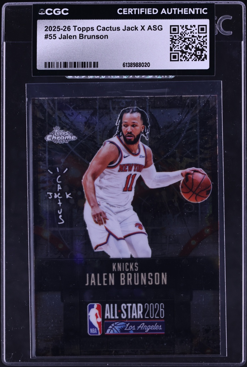 2025 Topps Chrome Cactus Jack X ASG Jalen Brunson #55 CGC AUTH