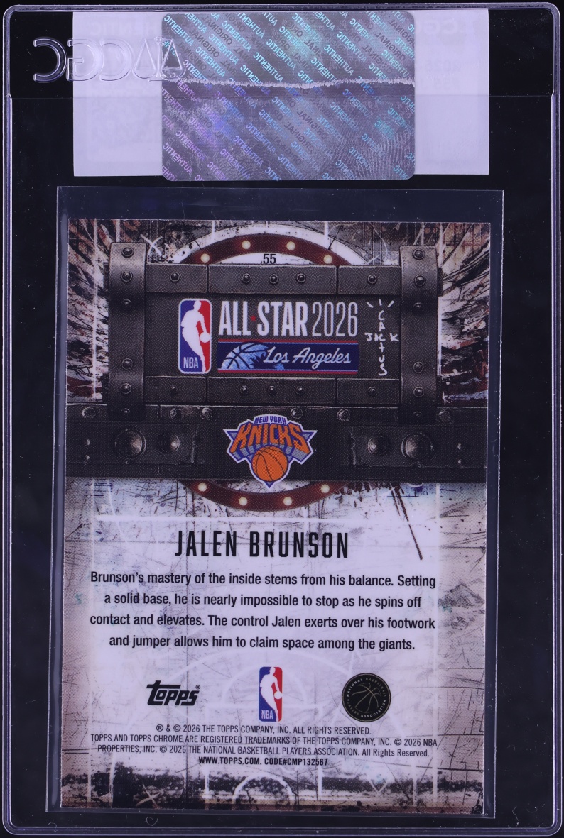 2025 Topps Chrome Cactus Jack X ASG Jalen Brunson #55 CGC AUTH