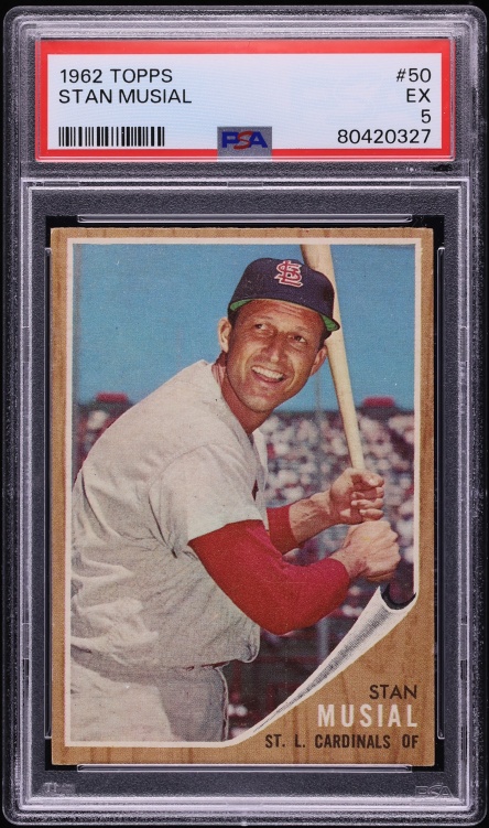 1962 Topps Stan Musial #50 PSA 5 EX