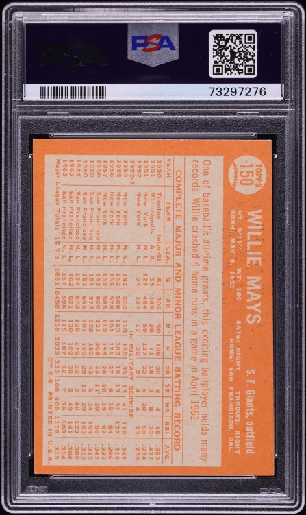 1964 Topps Willie Mays #150 PSA 5 EX