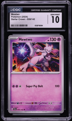 2024 Pokemon Scarlet & Violet Stellar Crown Reverse Holo Mewtwo