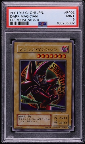 2001 Yu-Gi-Oh! Japanese Premium Pack 4 Dark Magician #P4-02 PSA 9 MINT on Fanatics Collect 2001 Yu-Gi-Oh! Japanese Premium Pack 4 Dark Magician #P4-02 PSA 9 MINT on Fanatics Collect