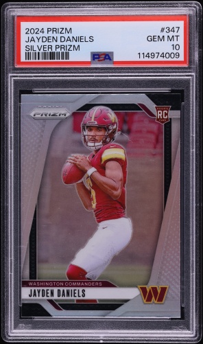 2024 Panini Prizm Gold Wave Jayden Daniels ROOKIE /10 #347 PSA 10