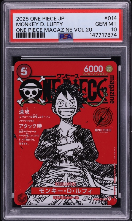 2025 One Piece Japanese Promo Magazine Volume 20 SR Monkey D