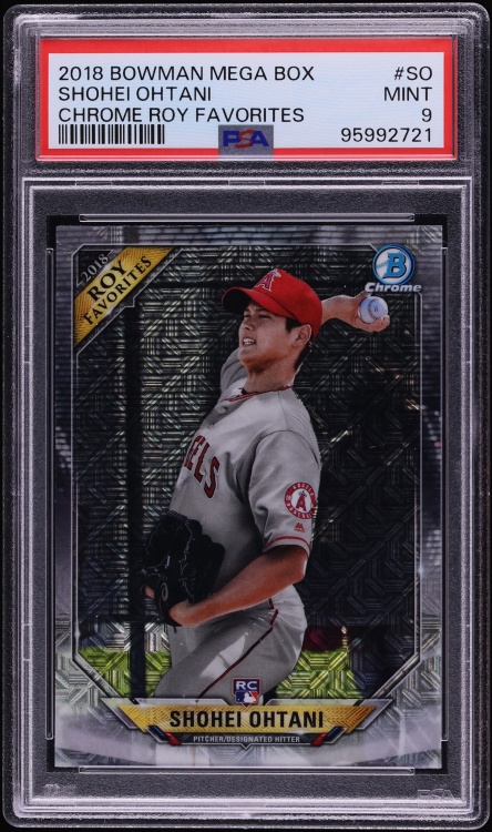 2018 Bowman Chrome Mega Box Favorites Shohei Ohtani ROOKIE #ROYF-SO PSA 9 MINT