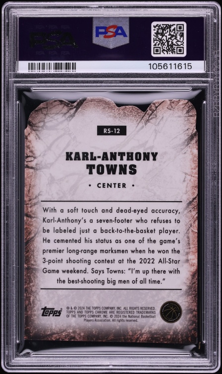 2023 Topps Chrome Rock Stars Karl-Anthony Towns #RS-12 PSA 9 MINT