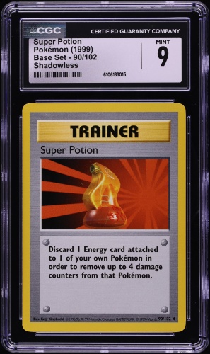 1999 Pokemon Base Set Shadowless Super Potion #90 CGC 9 MINT