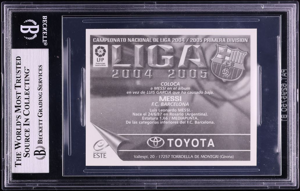 2004 Panini Colecciones Este La Liga Stickers Lionel Messi ROOKIE BGS 9 MINT