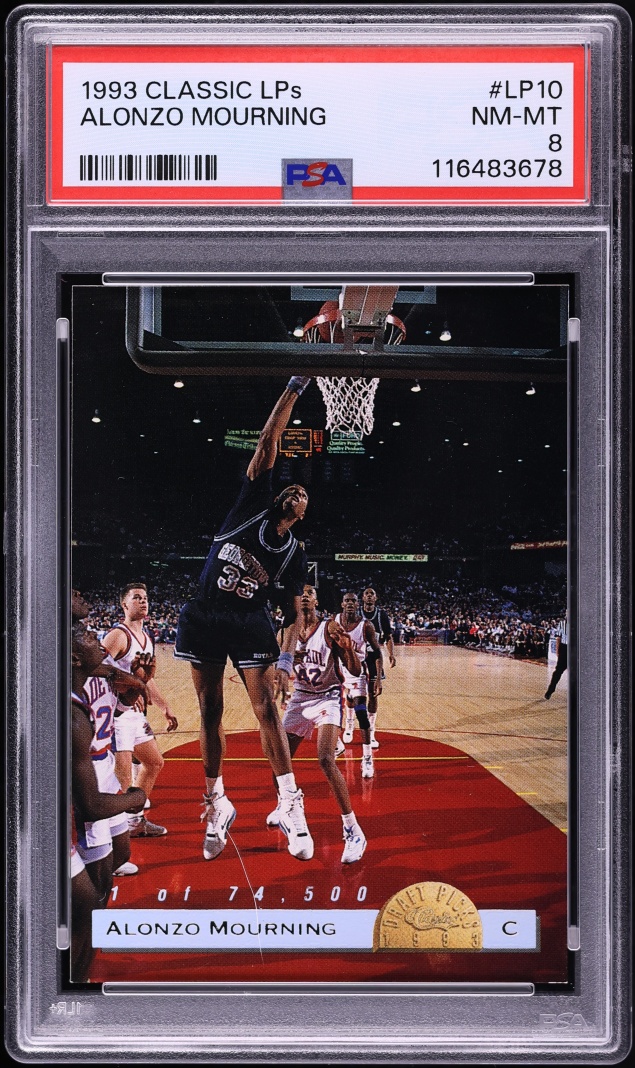 1993 Classic LPs Alonzo Mourning ROOKIE #LP10 PSA 8 NM-MT