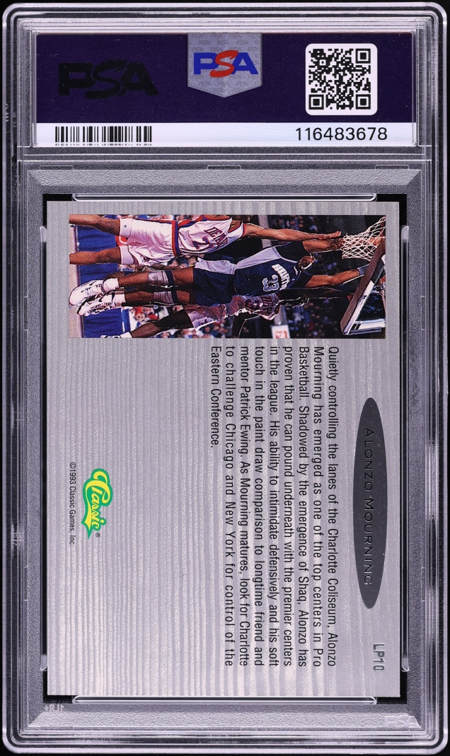 1993 Classic LPs Alonzo Mourning ROOKIE #LP10 PSA 8 NM-MT