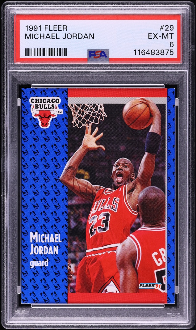 1991 Fleer Basketball Michael Jordan #29 PSA 6 EXMT