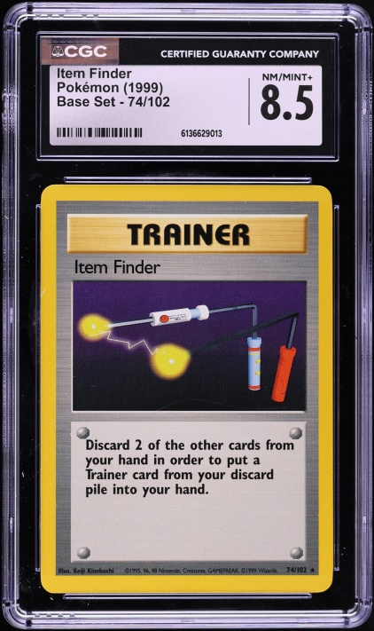 pokemon item finder card (103/130) [Base Set 2]  Plug Trainer Rule Pokemon Trading Card Game Base