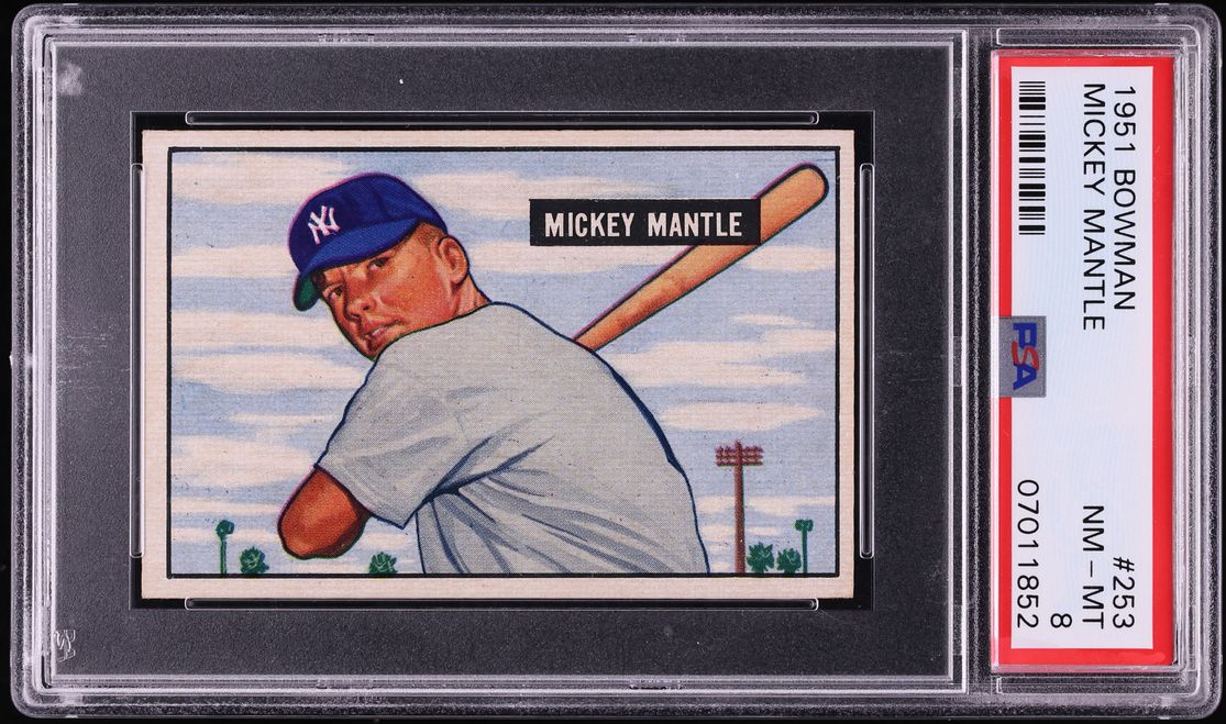 1951 Bowman Mickey Mantle ROOKIE #253 PSA 8 NM-MT