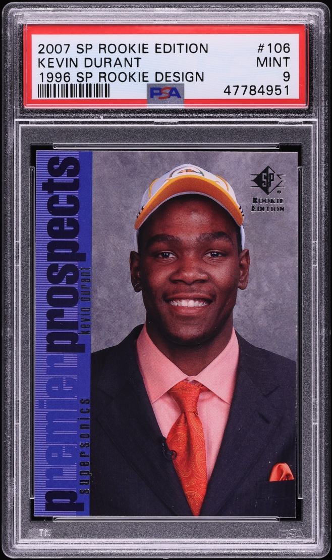2007 SP Edition '96 Design Kevin Durant ROOKIE #106 PSA 9 MINT