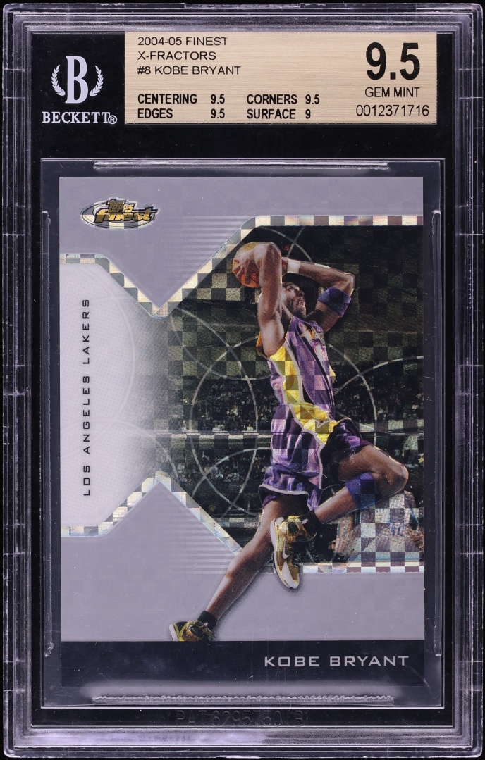 2004 Finest Xfractor Kobe Bryant /199 #8 BGS 9.5 GEM MINT
