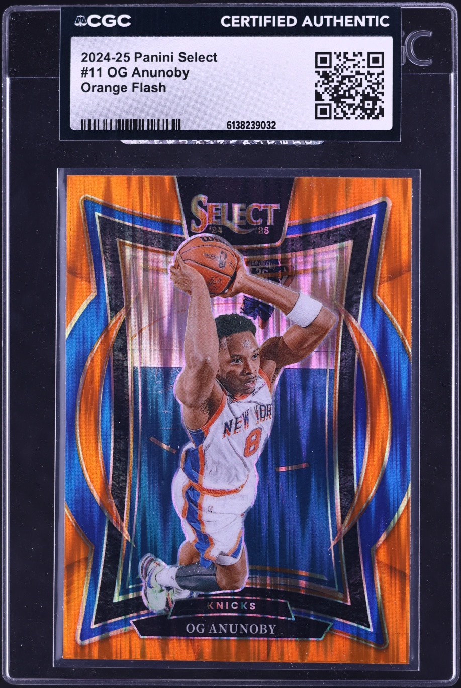 2024 Select Concourse Orange Flash OG Anunoby #11 CGC AUTH