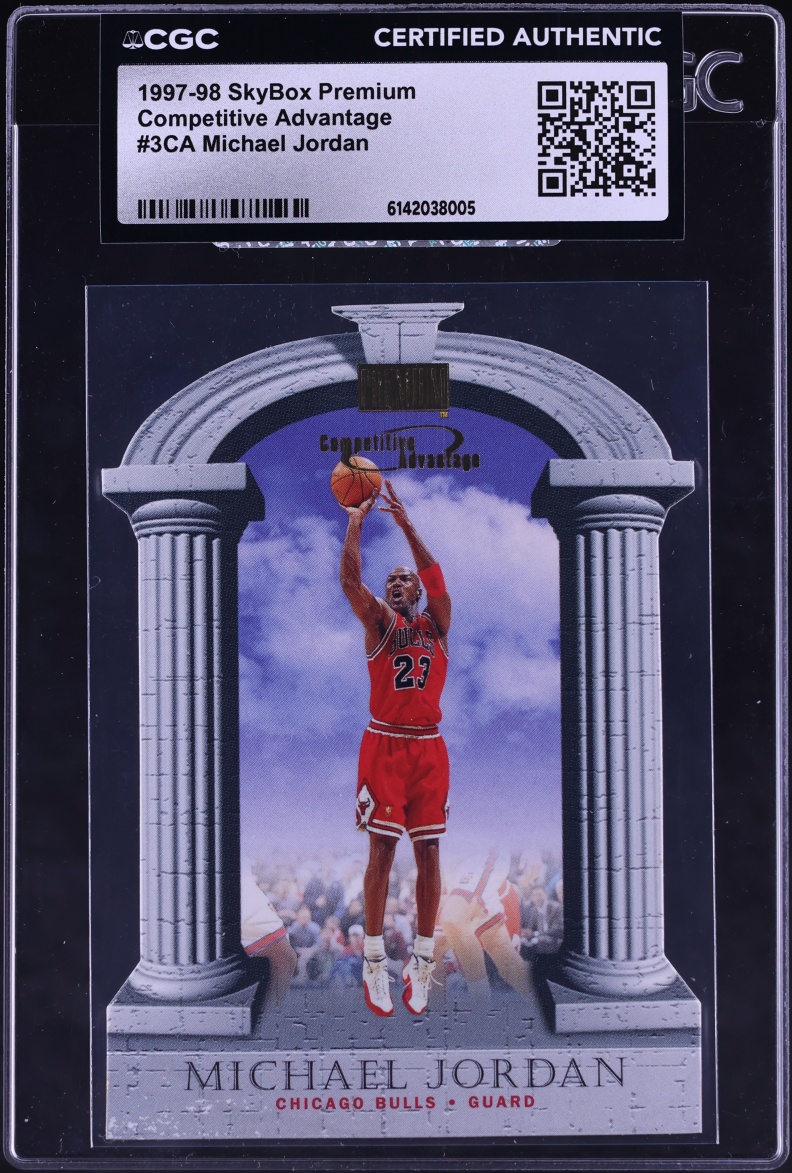 1997 Skybox Premium Competitive Advantage Die-Cut Michael Jordan #3CA CGC AUTH