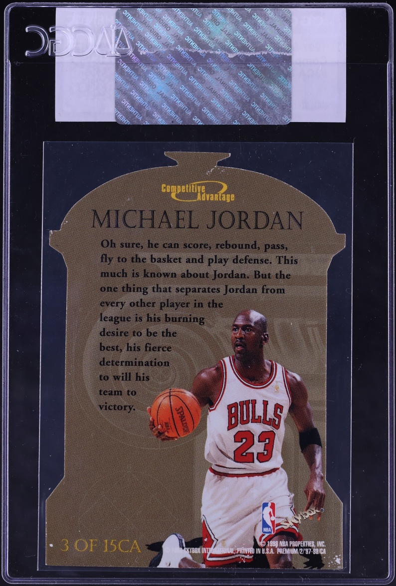 1997 Skybox Premium Competitive Advantage Die-Cut Michael Jordan #3CA CGC AUTH