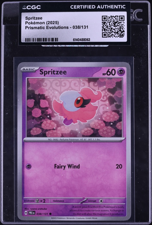 2025 Pokemon Scarlet & Violet Prismatic Evolutions Spritzee #38 CGC AUTH