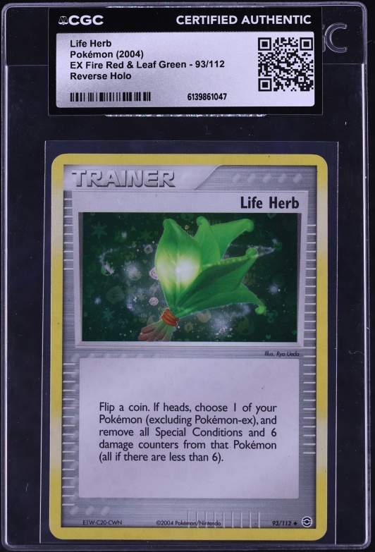 2004 Pokemon EX Fire Red & Leaf Green Holo Life Herb #93 CGC AUTH