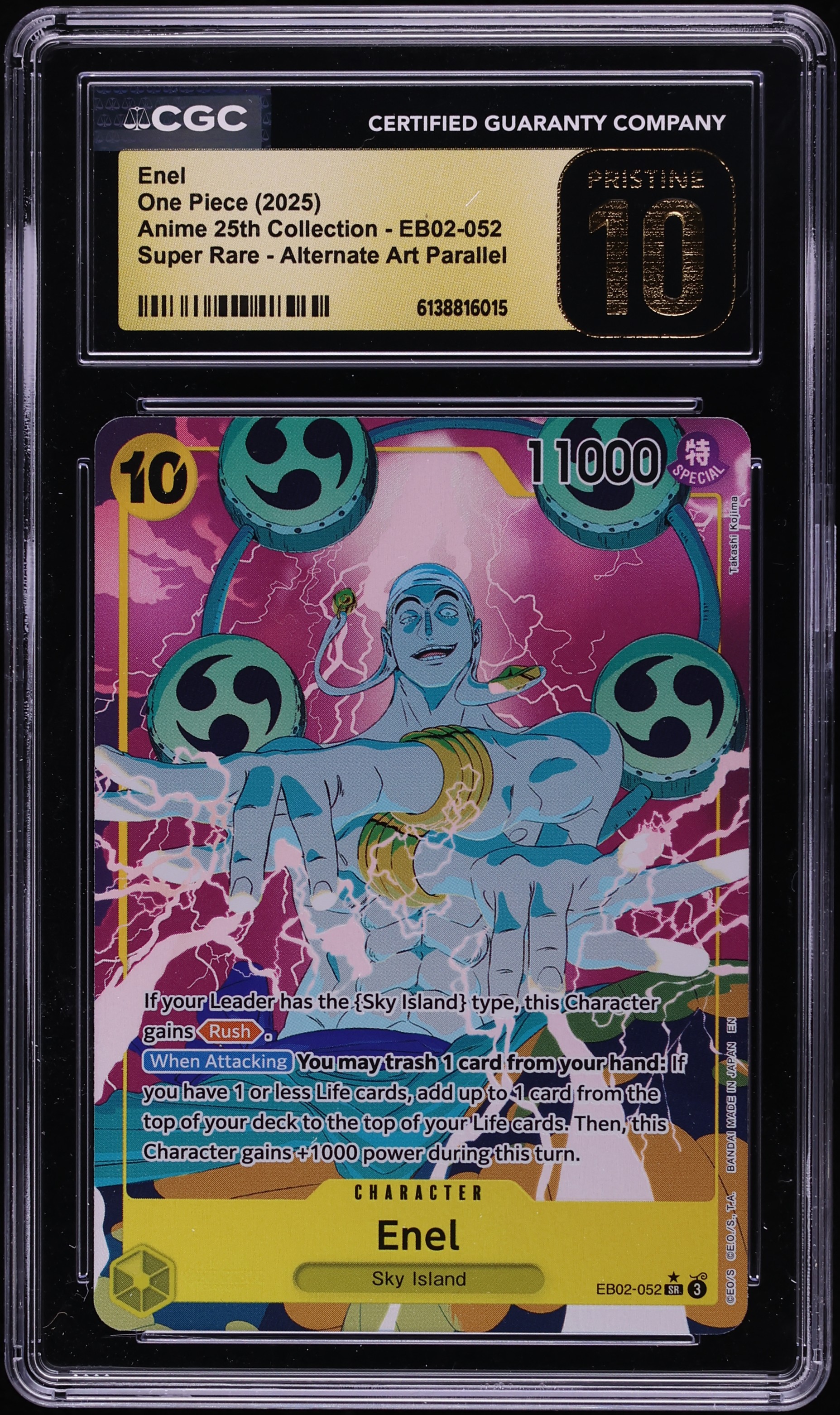 2025 One Piece Anime 25th Collection SR Alt Art Enel #EB02-052 CGC