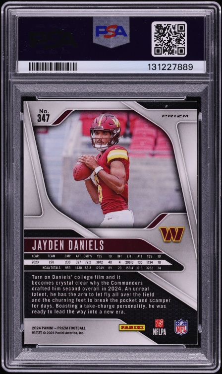 2024 Panini Prizm Orange Ice Jayden Daniels ROOKIE #347 PSA 10 GEM MINT